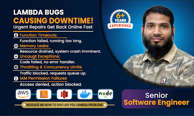 fix AWS lambda bugs within 24 hour guaranteed