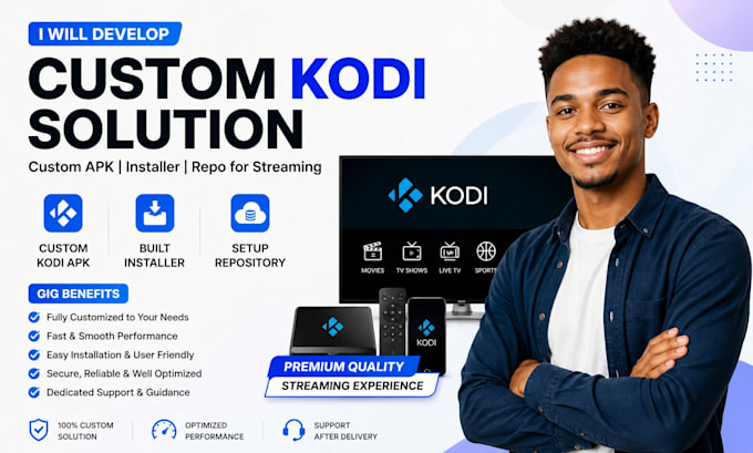 develop custom kodi apk, build installer, repo for streaming