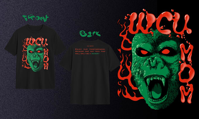 design dark psychedelic tshirt for clothing line