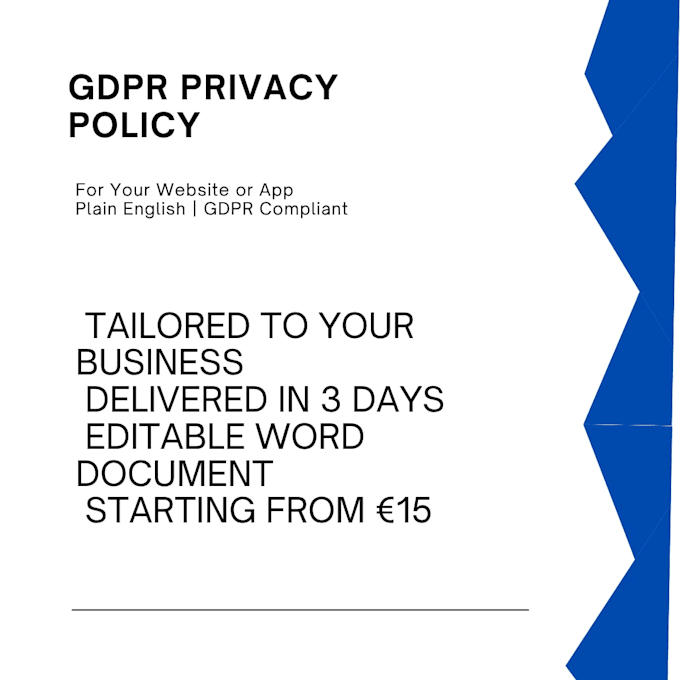 write a gdpr privacy policy for your website or app