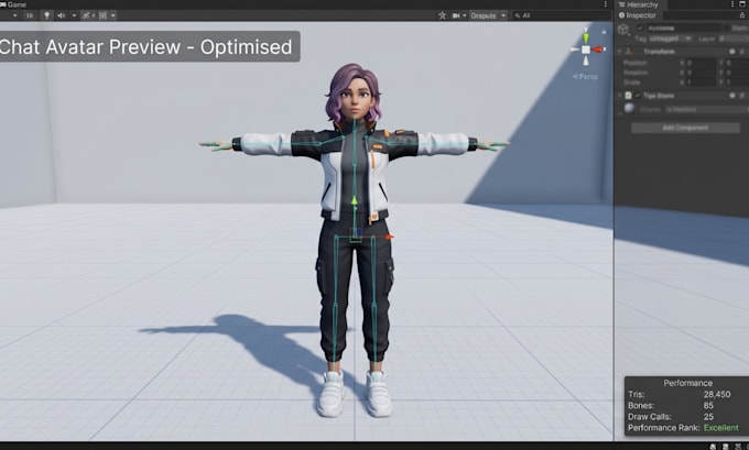 create vrchat avatar fx vrm vroid vtuber 3d model with facial tracking lip sync
