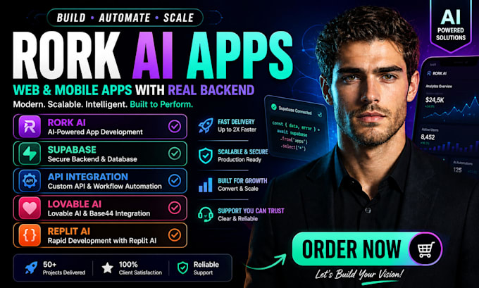 build rork ai app with supabase backend api integration mobile and web app