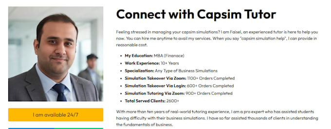 help you via zoom for capsim, comp xm, capstone rounds tutoring