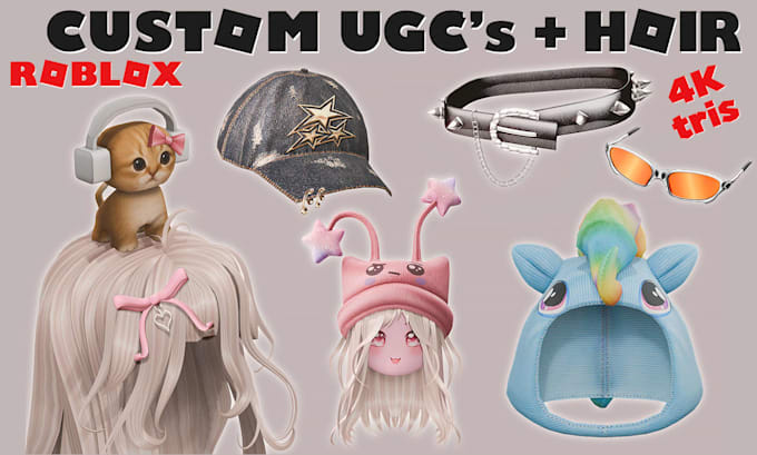 create custom roblox ugc and hairs for you