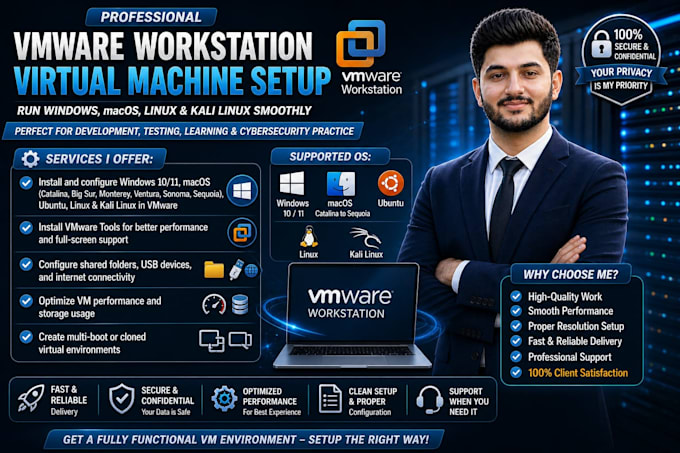 install vmware virtual machines windows, macos, linux, ubuntu, kali linux