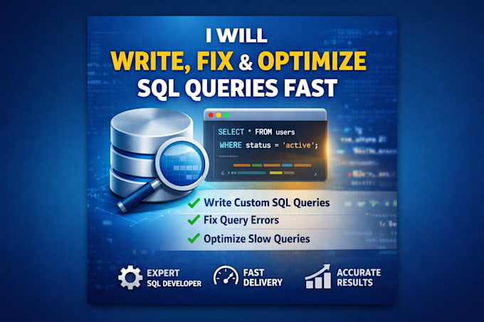 write, fix and optimize sql queries fast