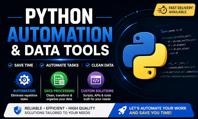 build python automation scripts and data processing tools
