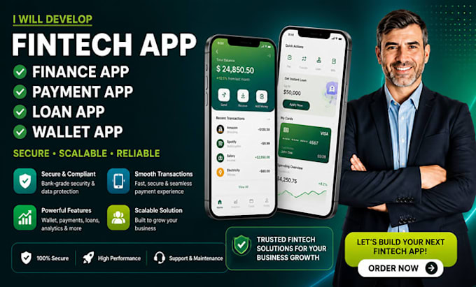 develop fintech app finance app payment app loan app wallet app