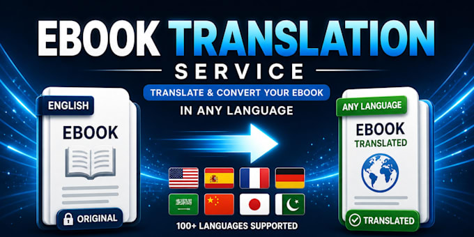 professionally translate and convert your ebook into any language