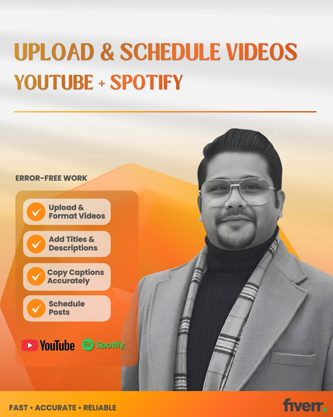 upload and schedule your youtube or spotify videos