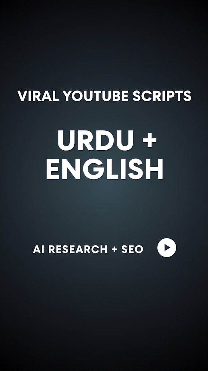 write viral urdu and english youtube scripts