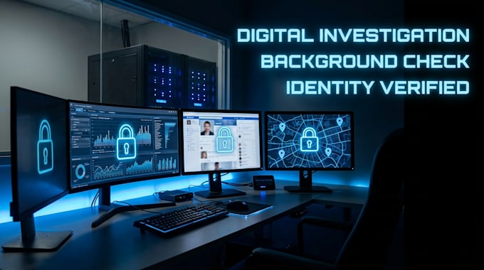 investigate digital trails, background checks and identity verification