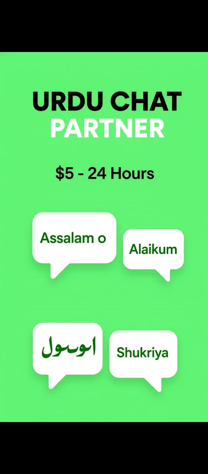be your friendly urdu chat partner on whatsapp