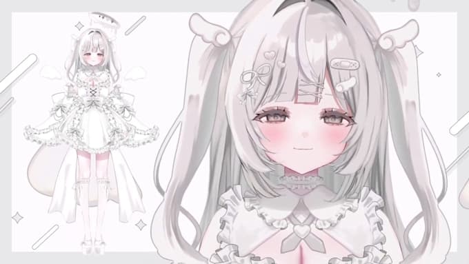 design and rig live2d model, live 2d vtuber model, 2d vtuber, 2d vtuber model