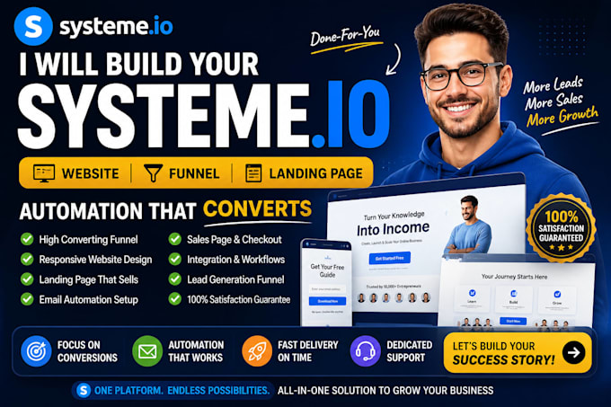 build systeme io website systeme io funnel systeme io landing page systeme io