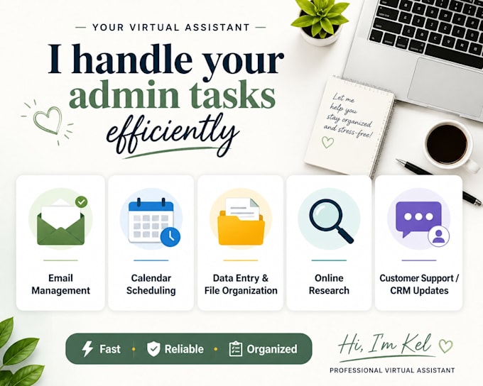 help with admin tasks, email, scheduling, and data entry