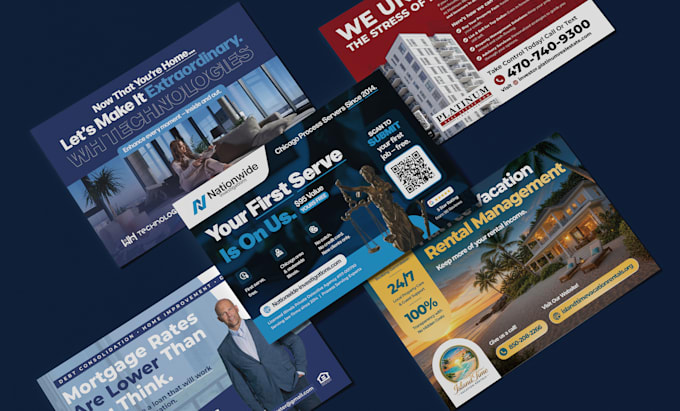 create a modern postcard design