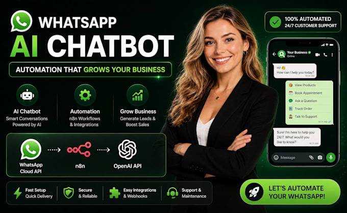 build whatsapp chatbot automation,whatsapp chatbot API n8n ai chatbot openai api