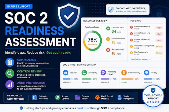 perform soc 2 readiness assessment and gap analysis