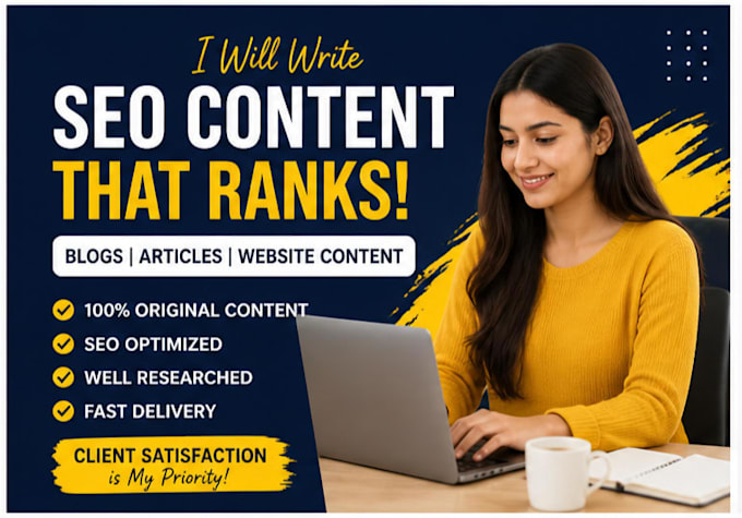 write SEO optimized blog posts and articles