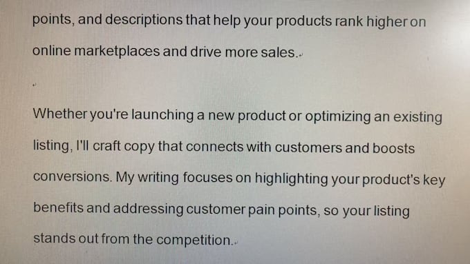 write high converting amazon product listing copy and descriptions