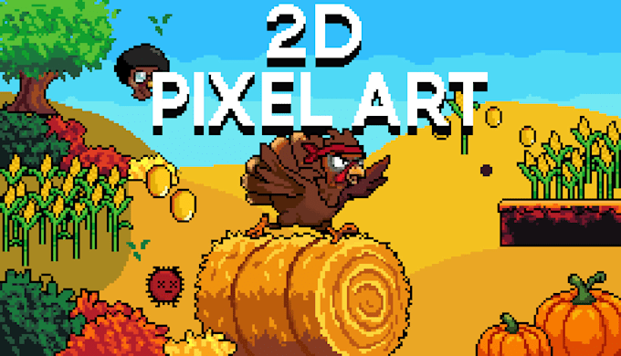 draw pixel art illustration environment or background, asset