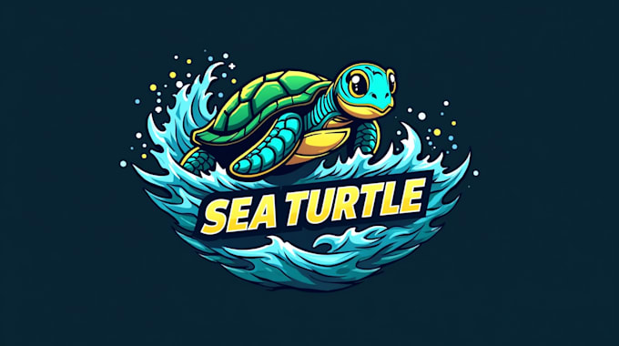 do high quyality sea turtle mascot esport logo 1 day