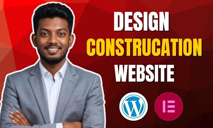 design landing page or construction website using wordpress