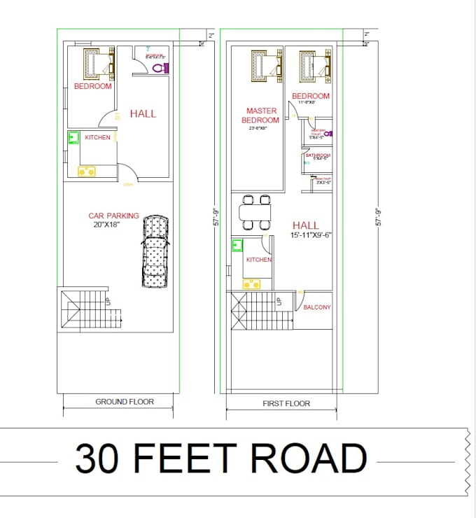 draw a professional house plan and 3d exterior elevation