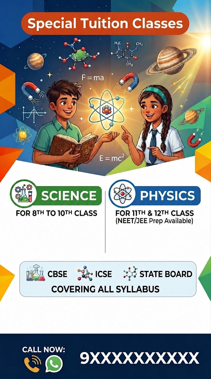 do tuition class promotional poster