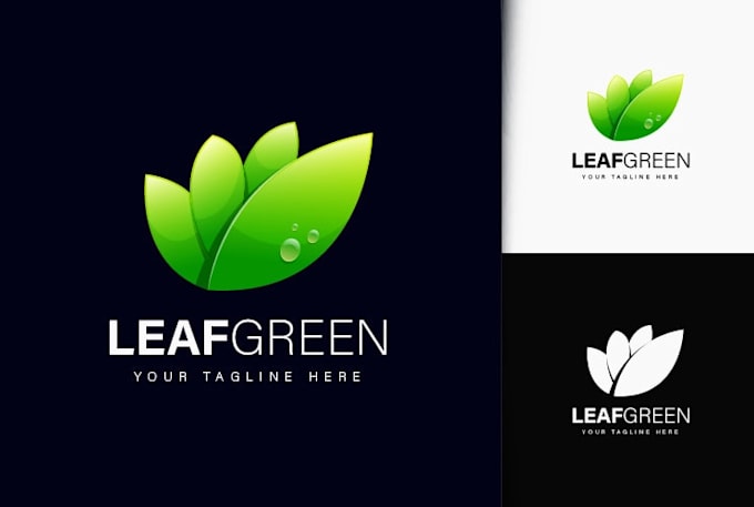 design 3d mockups, tree, leaf, garden, and vegetable logo