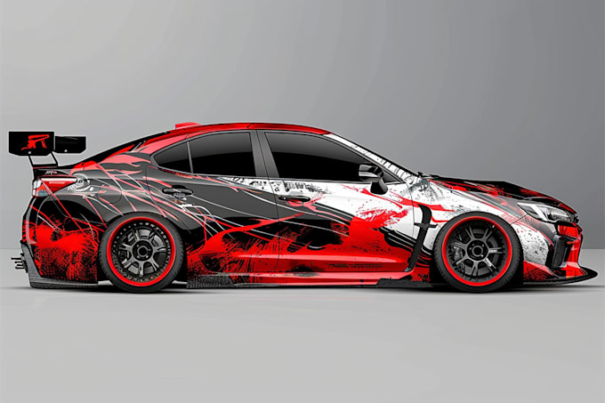 do car wrap design, vehicle sticker or decals wraps design