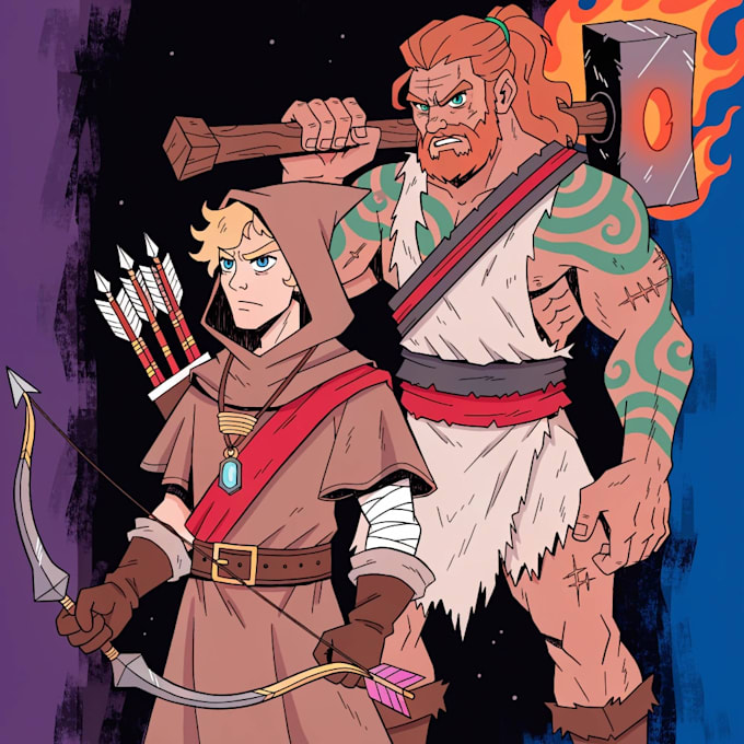 fantasy dnd character illustration