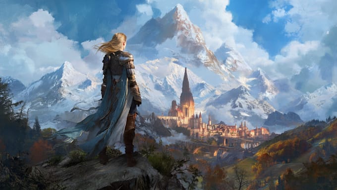 paint semi realistic fantasy art