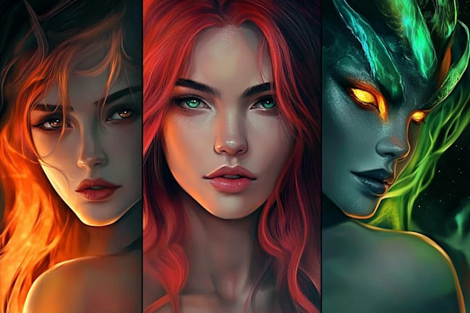 create soft realistic fantasy portrait from your