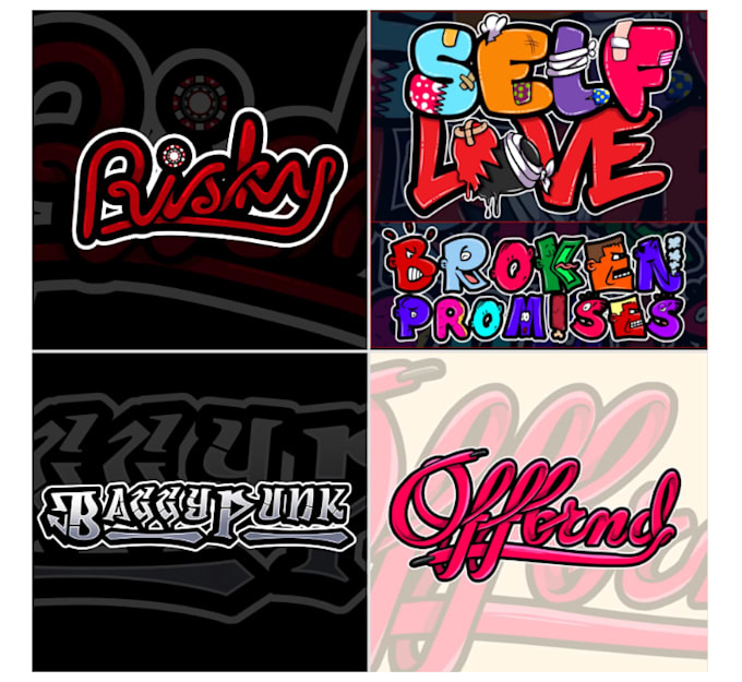 design a custom typography, hand lettering text logo