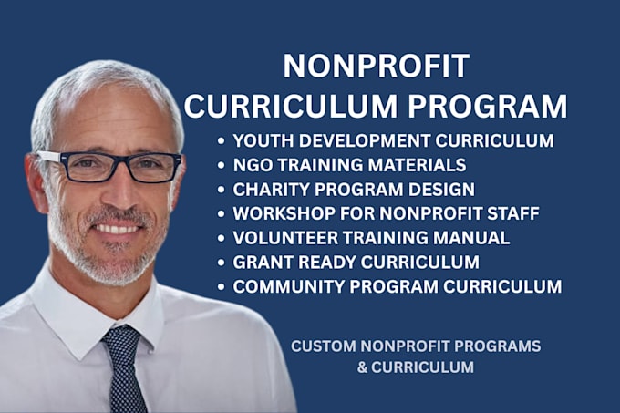 design a nonprofit training program, curriculum, and implementation system