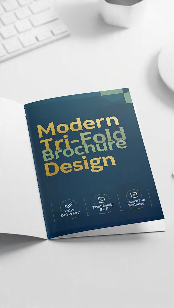 design modern tri fold brochure