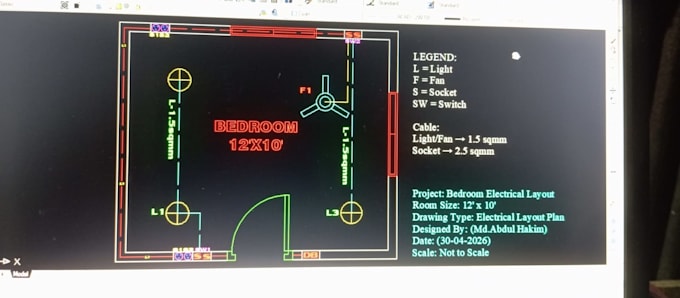 read floor plan and do electrical sld, load calculation
