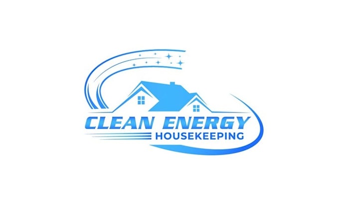 design house cleaning company clean energy logo