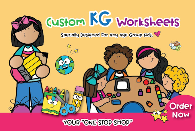 Design custom worksheets and activity book for school kids by ...