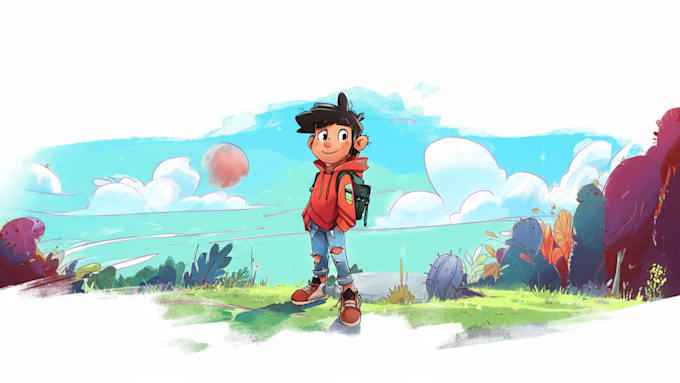 create simple cartoon portrait