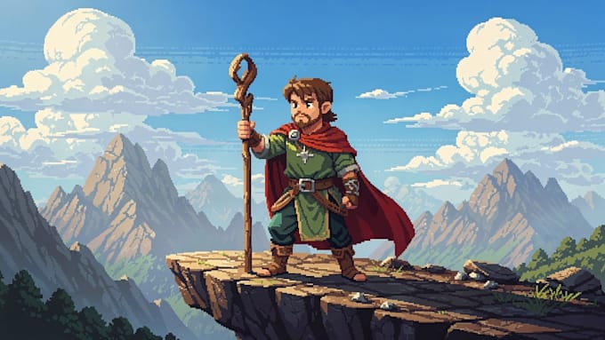 create pixel art character for you