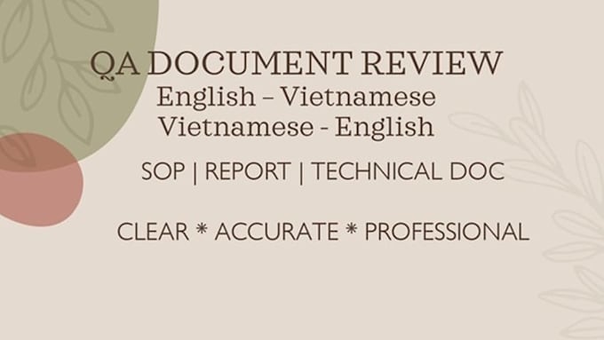 review and improve your QA or technical document