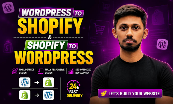 migrate woocommerce or wordpress to shopify, complete shopify migration
