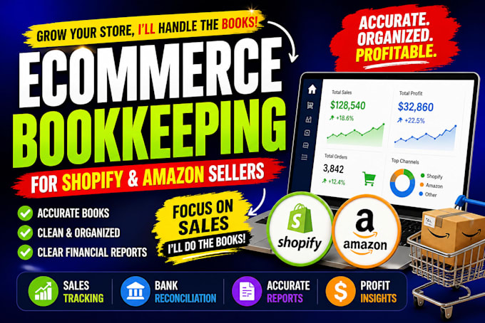 do shopify and amazon bookkeeping in quickbooks