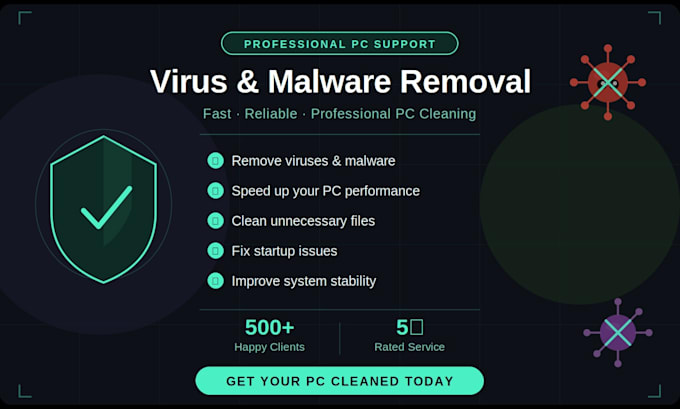 speed up your slow PC and remove viruses, malware and errors