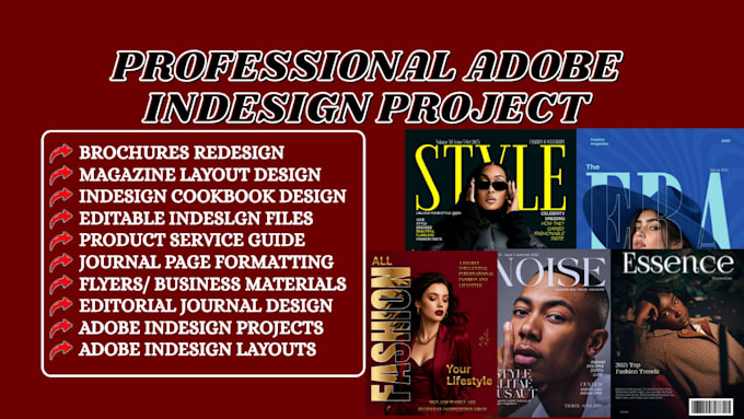 indesign brochure design, adobe indesign layout magazine catalog book pdf design