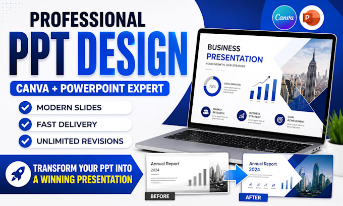 create professional PPT, canva and powerpoint presentation