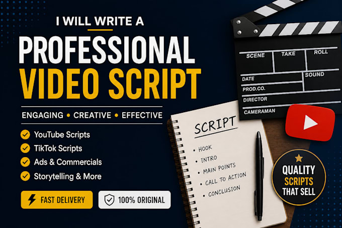 write a professional video script